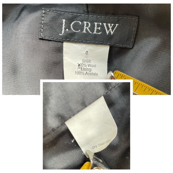 J. Crew Wool Blazer Jacket Charcoal Gray Size 4 Business Office Preppy Workwear - Picture 6 of 10